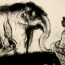 "Elephant Trunk," monotype © Bruce Waldman