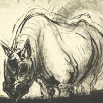 "Big Rhino," monotype © Bruce Waldman